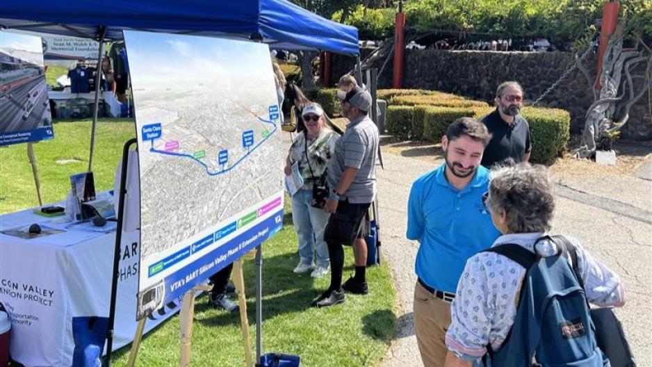 image of community engagement at Santa Clara Art & Wine Festival