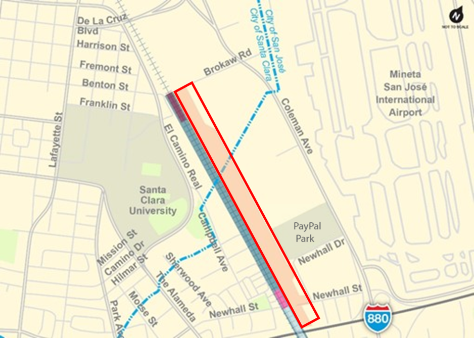 photo showing location of early construction at future Newhall Yard & Maintenance Facility